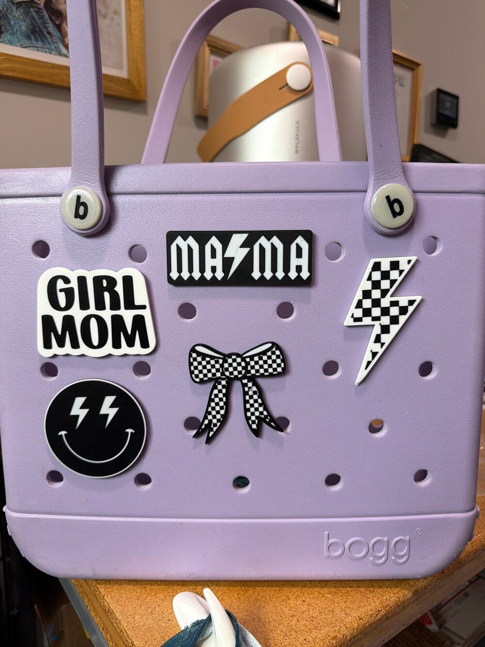Lot of 5 Slightly Imperfect Girl Mom Bogg Bag Charms